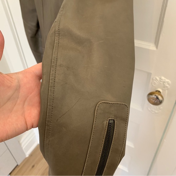 Mackage leather jacket in taupe, size S - Picture 7 of 14